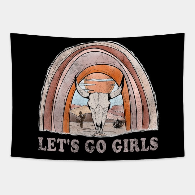 Graphic Let's Go Girls Funny Gifts Boy Girl Tapestry by DesignDRart