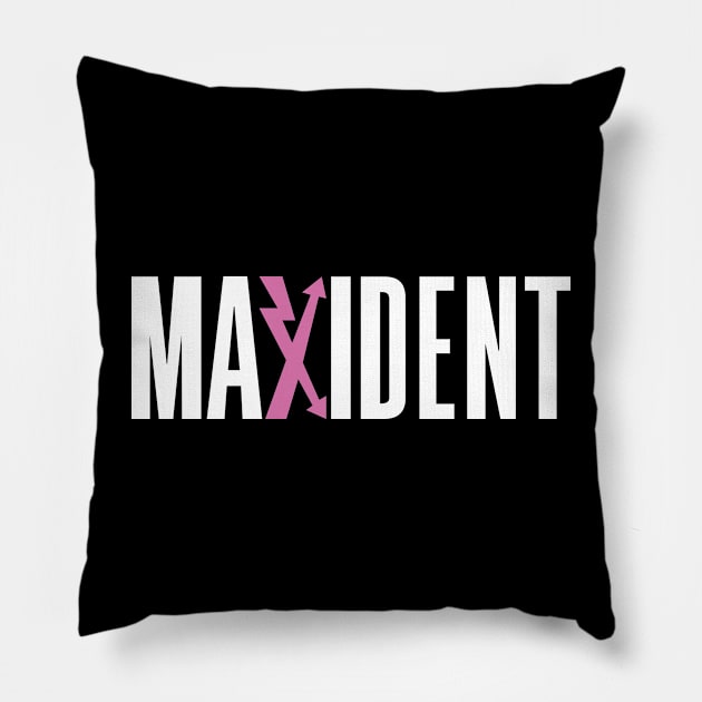 Maximum Accident White Pillow by Vicener