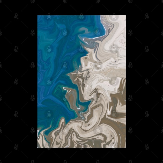 Liquid Marble, Wavy Beach Colours by Anna