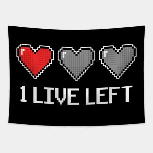 8 Bit Gaming Pixel 1 Heart Retro Vintage Oldschool Tapestry