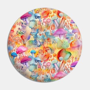 watercolor mushrooms Pin