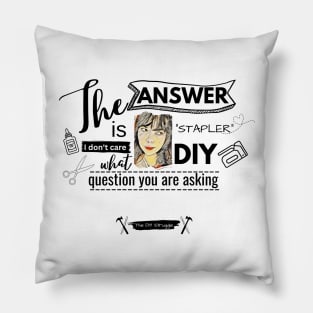 The answer is stapler (collection) Pillow