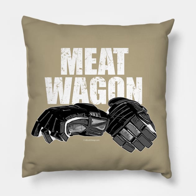 Hockey Meat Wagon Pillow by eBrushDesign