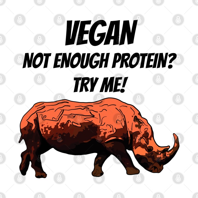 Funny Vegan Rhino by ardp13