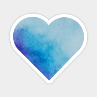 Light blue watercolor heart Magnet