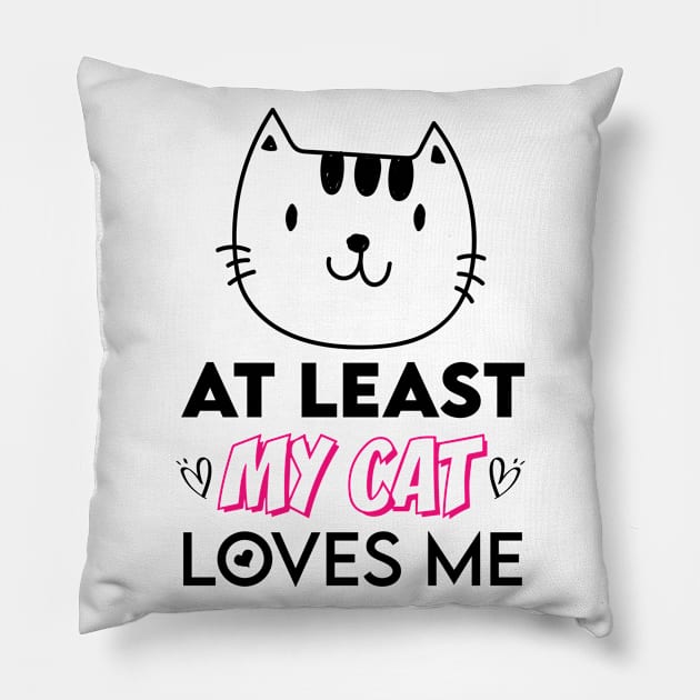 Cat funny shirt Pillow by sudiptochy29