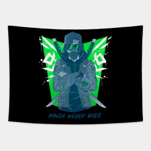 NINJA NEVER DIES Tapestry