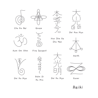 Hand drawn Reiki symbols T-Shirt