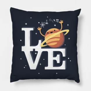 LOVE Science - Saturn Planet - Pi Number - Geeky Maths Pillow