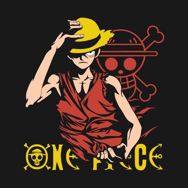 One Piece Monkey D. Luffy, Vector Anime - Manga - T-Shirt | TeePublic