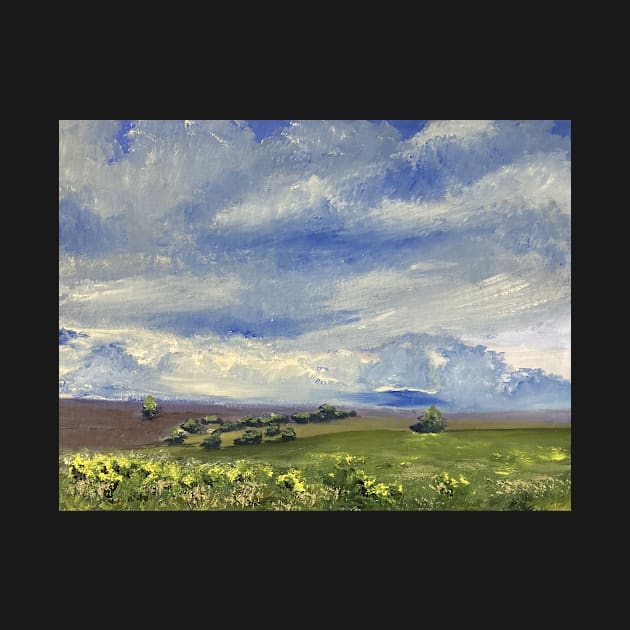 Blue Cloud Field Impressionism by Gallery Digitals