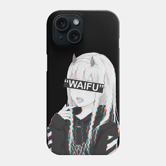 Darling in the Franxx Zero Two Glitch Waifu Phone Case by cocorf