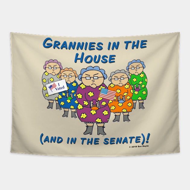 Grannies in the House (and in the Senate)! Tapestry by SuzDoyle