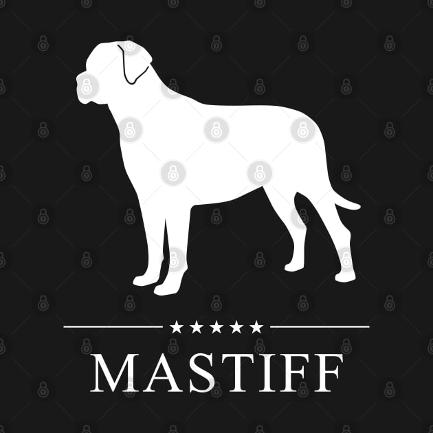 Mastiff Dog White Silhouette by millersye