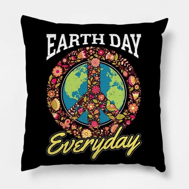 Earth Day Everyday Nature Environment Pillow by aneisha