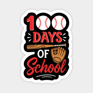 100 Days of School Baseball Home Run! Magnet