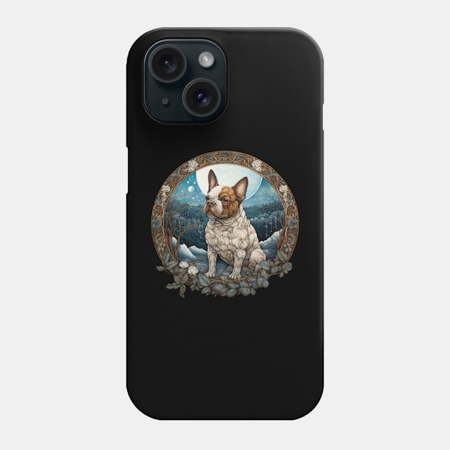 White and Tan Frenchie Illustration Phone Case by You Had Me At Woof