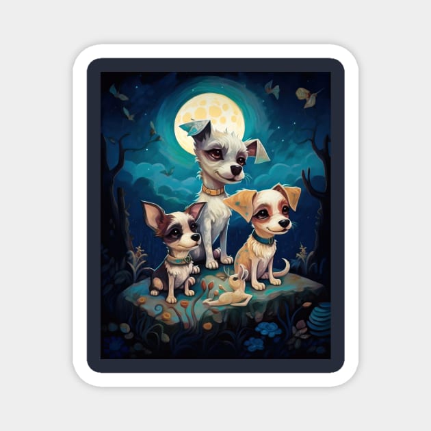 Three cute puppies Magnet by Tarrby