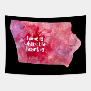 Iowa state watercolor map watercolor Watercolour Home is where the heart is Tapestry