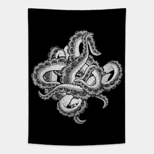 Grey Tentacle Mess Tapestry