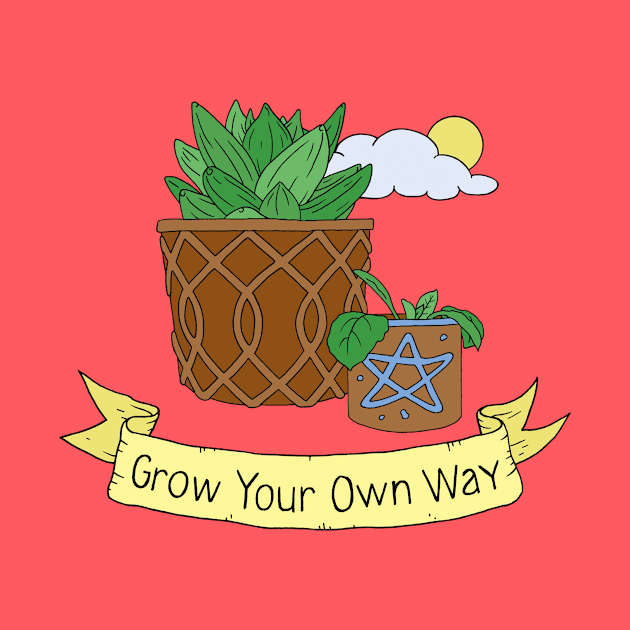 Grow Your Own Way, Succulent Illustration by bblane