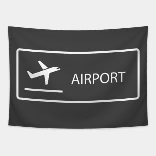 Airport Sign Tapestry