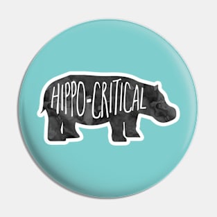 HIPPOcritical - Funny hippo Pun Pin