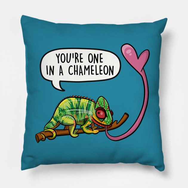 You're one in a chameleon Pillow by LEFD Designs