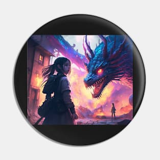 girl and dragon like game of thrones television serie - fire and smoke Pin