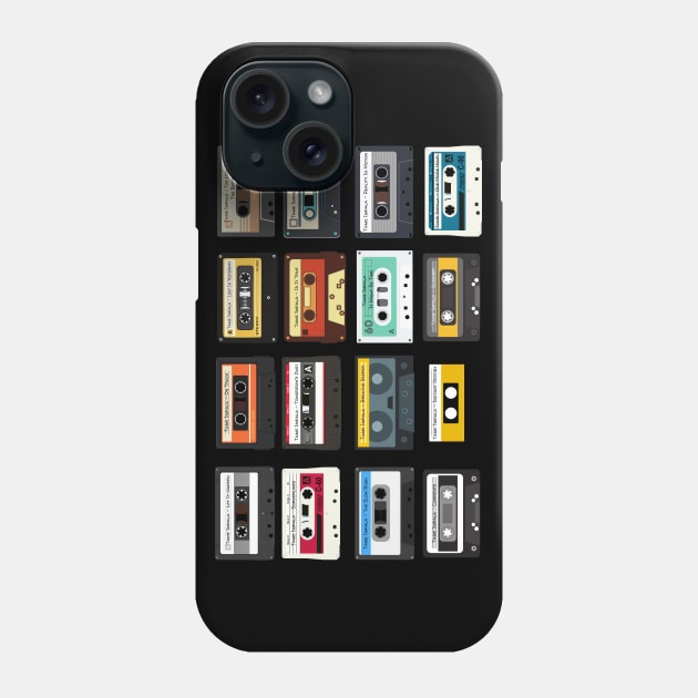 Cassette Tapes With Best Music - Music Themed Art - Music Art - Music Lover Gift Phone Case by waltzart