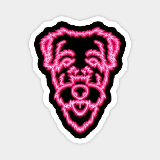 Neon Airedale Terrier Magnet