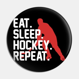 Eat Sleep Hockey Repeat Pin