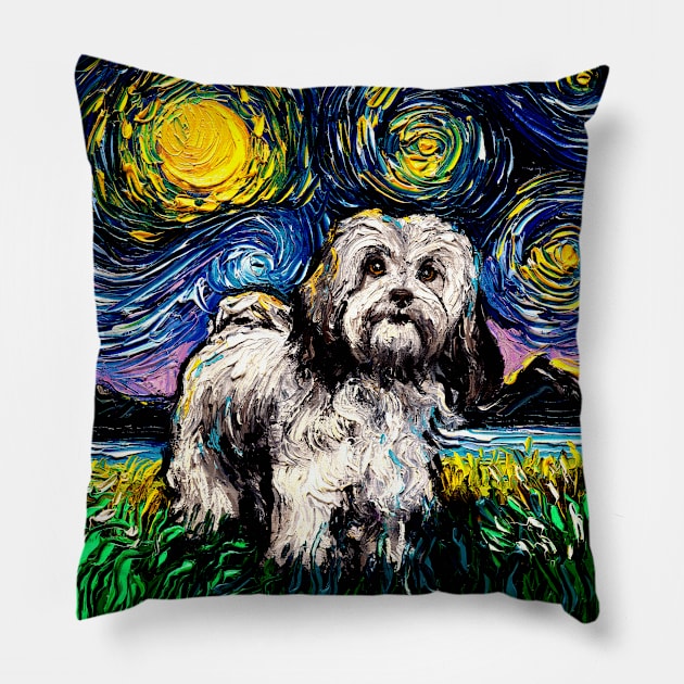 Lhasa Apso Night Pillow by sagittariusgallery