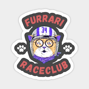 Cat Furrari Raceclub Magnet