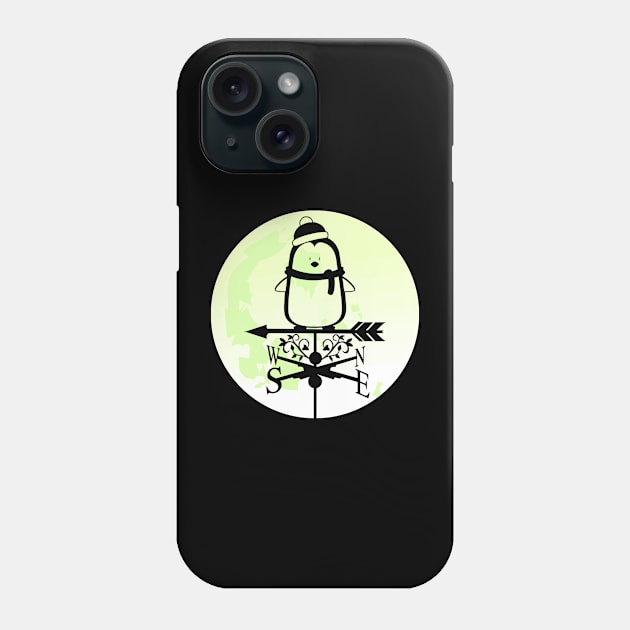 Christmas Penguin Weathervane Phone Case by Nuletto