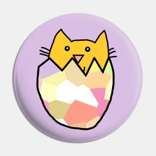 Kitty Cat Hatching from Easter Egg Pin