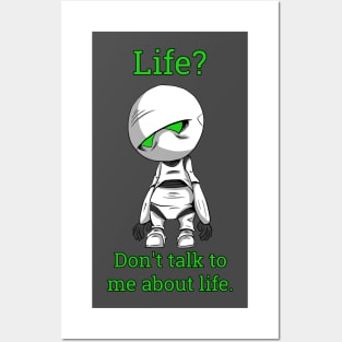 HHGTTG Marvin - Don't Talk To Me About Life Sticker for Sale by