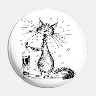 Alcohol Cat Pin