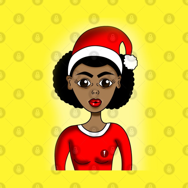 Christmas black santa by Spinkly Creations 