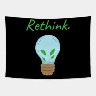 Rethink -plant lightbulb design Tapestry