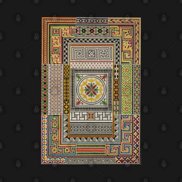 POMPEII MOSAICS PATCHWORK Antique Roman Decor by BulganLumini