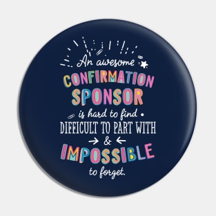 An awesome Confirmation Sponsor Gift Idea - Impossible to Forget Quote Pin