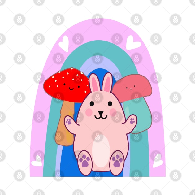 Easter Bunny Rabbit Mushroom Kawaii Anime LGBTQ by Maxx Exchange