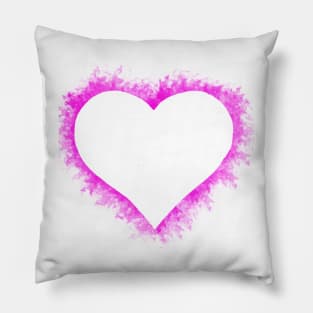 Pink flame heart Pillow