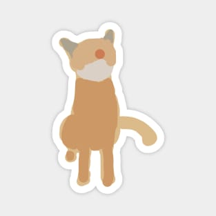 Minimal Abstract Gold Cat Magnet