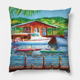 Shem Creek Painting Pillow