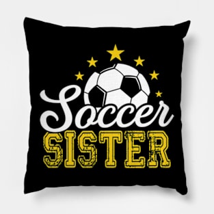 Soccer Sister Leopard Funny Soccer Sister Mothers Day Pillow