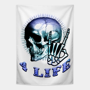 Metal 4 Life Blue Tapestry