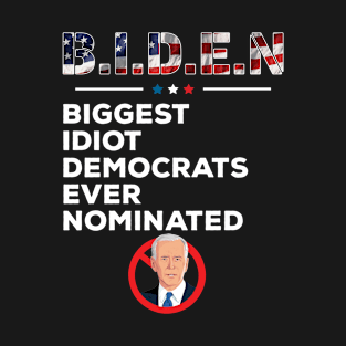 anti BIDEN Pro USA flag T-Shirt