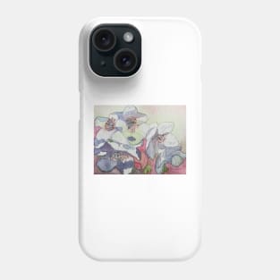 white cherry blossom watercolour painting Phone Case